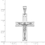 14k White Gold Crucifix Pendant - Image 3