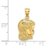 14k Girl Head Charm - Image 4