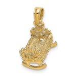 14k 3-D Baby Cradle Charm - Image 3