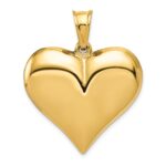 14K Polished 3-D Puffed Heart Pendant