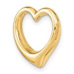 14K Polished Floating Heart Chain Slide - Image 5