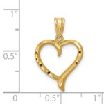 14K Polished Open Heart Pendant - Image 4