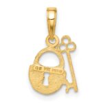 14K Polished Key and Lock Charm - Image 3