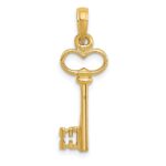 14K Polished 3-D Key Charm - Image 3