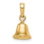 14k 3-D Moveable Bell Pendant