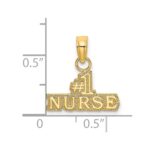 14k #1 NURSE Charm - Image 3