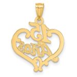 14k Diamond-cut 15 ANOS Heart Pendant - Image 3