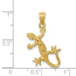 14k Diamond-Cut Lizard Pendant - Image 4