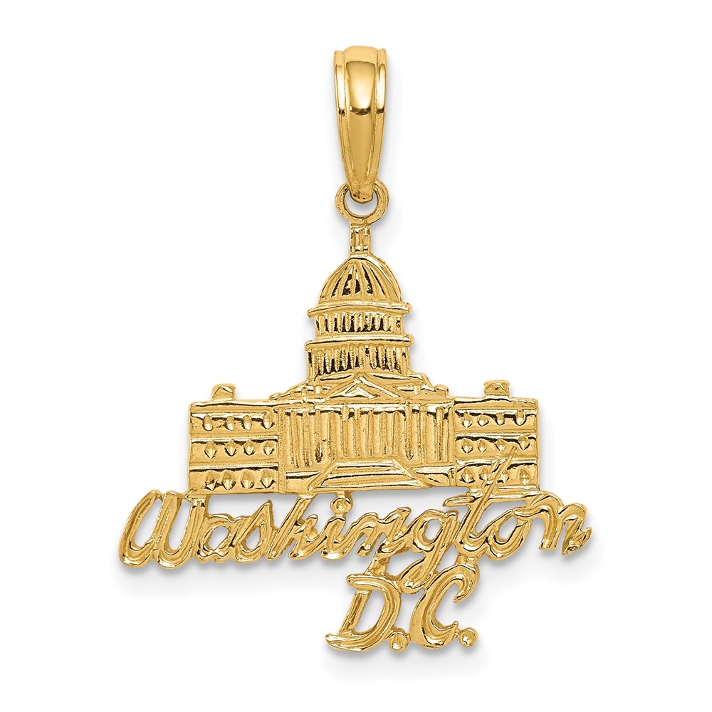 C3097.jpg 14k WASHINGTON D.C. Capitol Building Pendant - Image 1