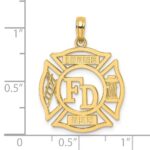 14k FD LADIES AUX in Shield Charm - Image 3