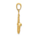 14k 3-D Saxophone Pendant - Image 2