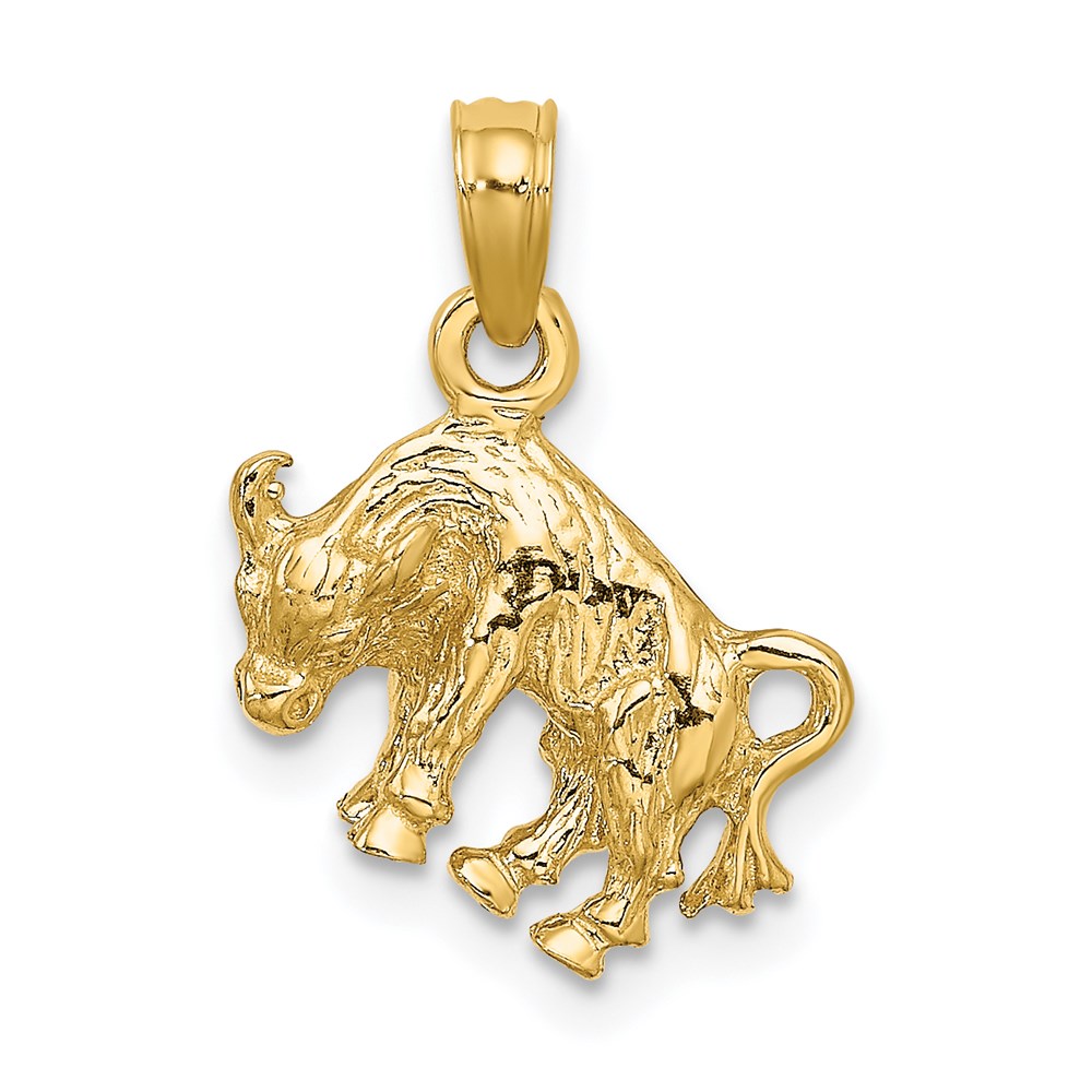 C3144.jpg 14k 3-D Taurus Zodiac Charm - Image 1