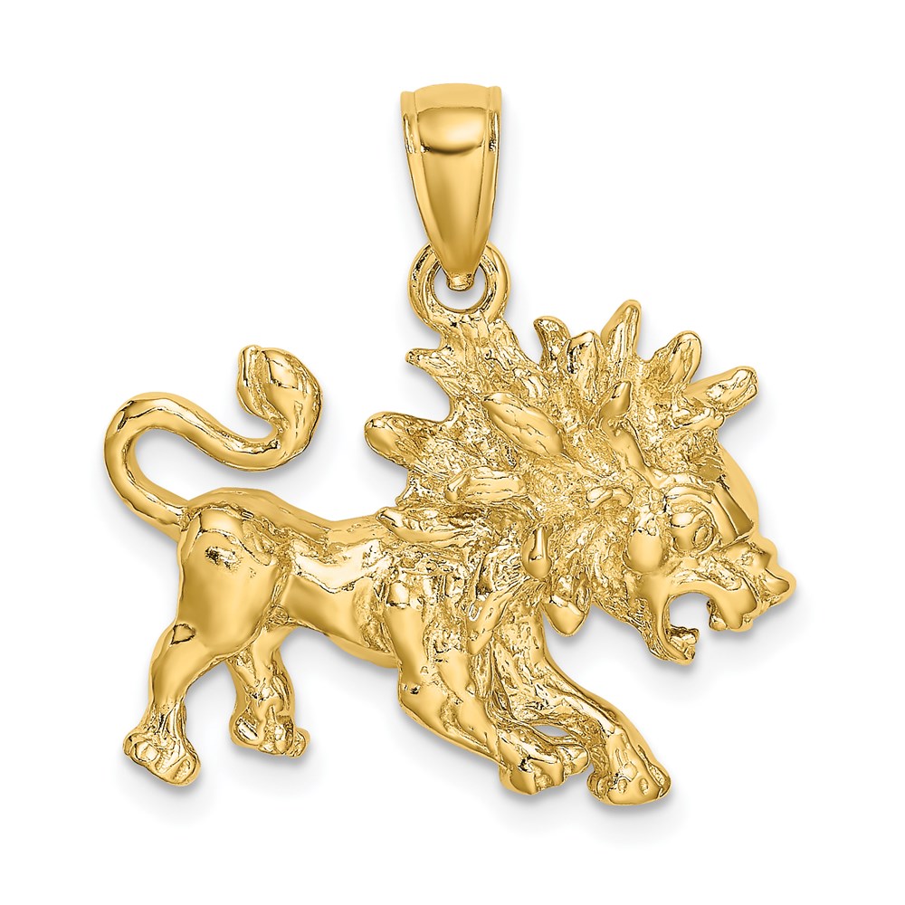 C3171.jpg 14k Large Leo Zodiac Charm - Image 1