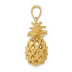 14k 3-D Cut-Out Pineapple Pendant - Image 2