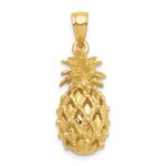 14k 3-D Cut-Out Pineapple Pendant - Image 3