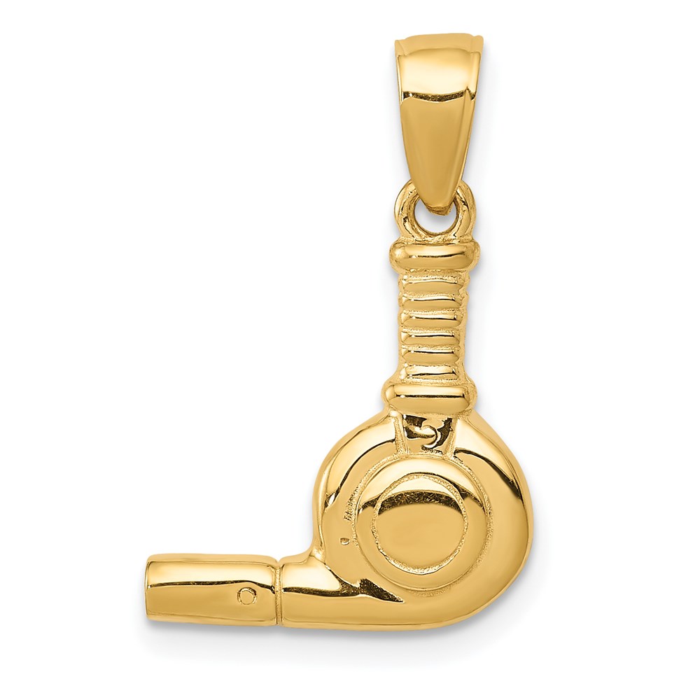 C3206.jpg 14k 3-D Blow Dryer Pendant - Image 1