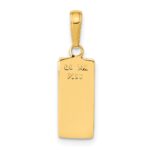 14k 3D Gold Bar Pendant - Image 3