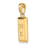 14k 3D Gold Bar Pendant - Image 5