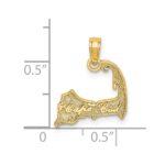 14K CAPE COD Map Charm - Image 3