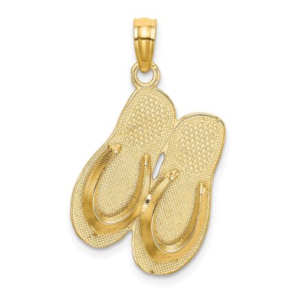 14k 3-D HAWAII ALOHA Double Flip-Flop Charm