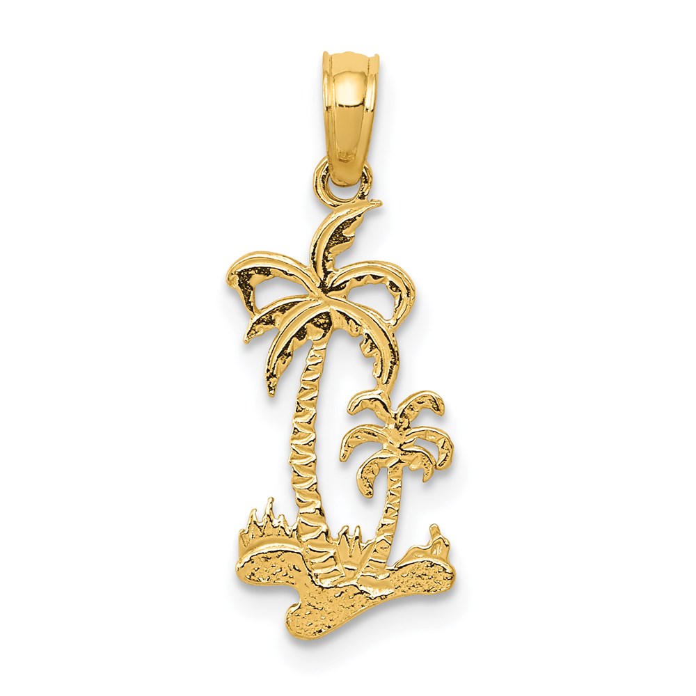 C3324.jpg 14k Double Palm Trees Pendant - Image 1