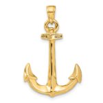 14k 3-D Anchor Pendant - Image 3