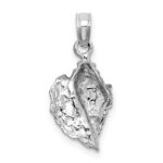 14K White Gold Conch Shell Charm - Image 4