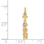 14K Polished TAKEN Vertical Charm - Image 4