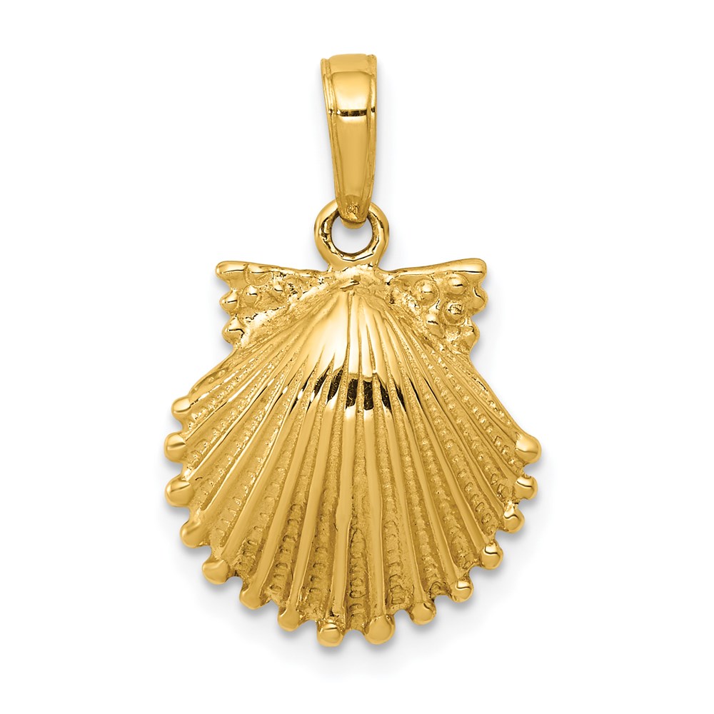 C3375.jpg 14k Scallop Shell Pendant - Image 1