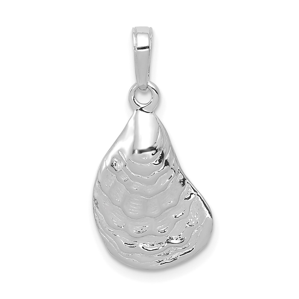 C3384W.jpg 14K White Gold Oyster Shell Pendant - Image 1