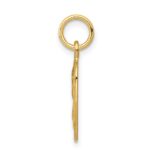 14K Satin and Diamond-Cut Angel Square Charm - Image 2