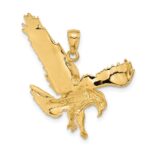 14k Textured Eagle Landing Pendant - Image 3