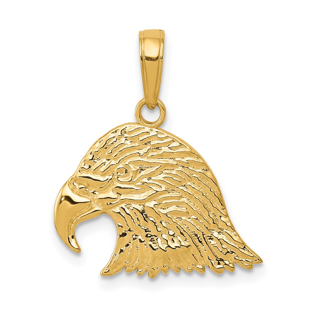 C3492.jpg 14k Eagle Head Pendant - Image 1