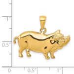 14k Pot Belly Pig Pendant - Image 4