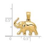 14k 3-D Polished Elephant Pendant - Image 4