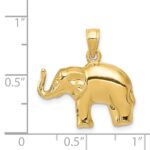 14k Polished Elephant Pendant - Image 3