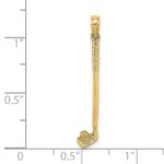 14k 3-D Single Golf Club with Ball Charm - Image 3