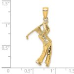 14k 3-D Golfer in Swing Charm - Image 3