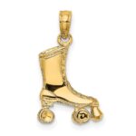 14k 3-D Roller Skate Charm - Image 3
