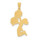 14k Diamond-cut Cheerleader Jumping with Pom-Poms Charm - Image 3