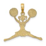 14k Cheerleader Jumping with Pom-Poms Charm - Image 3