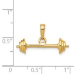 14k 3-D Barbell Pendant - Image 4
