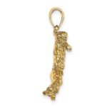 14k 3-D Male Karate Pendant - Image 2