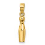 14k 3-D Bowling Pin Charm - Image 4