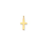 14K Polished Cross Charm