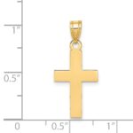 14K Polished Cross Charm - Image 4