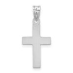 14K White Gold Polished Cross Charm - Image 4