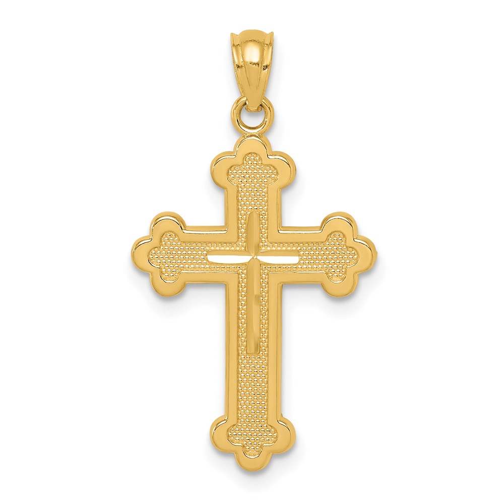 C3615.jpg 14k Budded Cross Pendant - Image 1