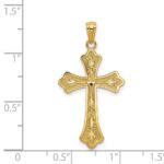14k Diamond-cut Cross Pendant - Image 4