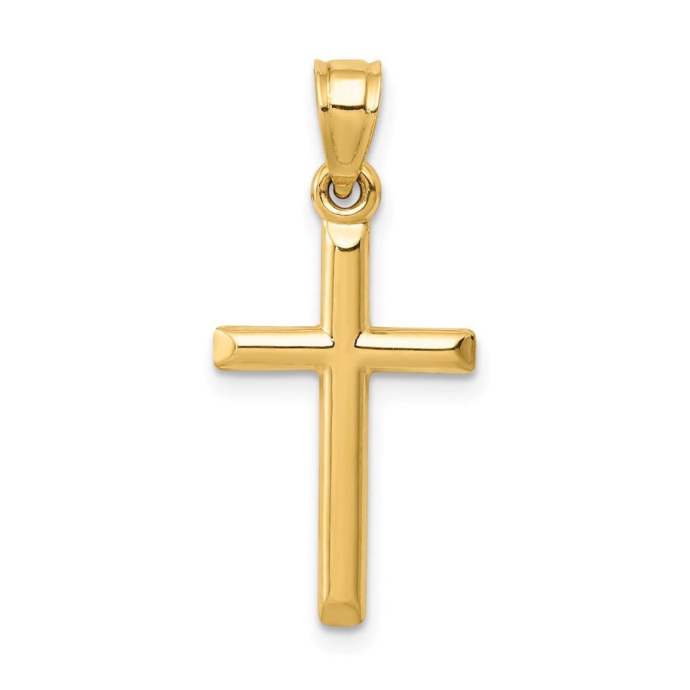 C3623.jpg 14k Polished Hollow Cross Pendant - Image 1